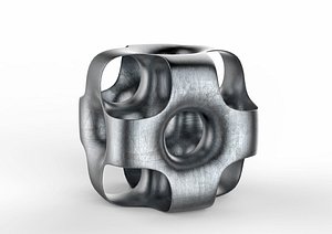 3D metal cube