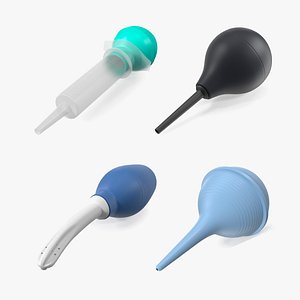 Irrigation Bulb Syringes Collection 3D