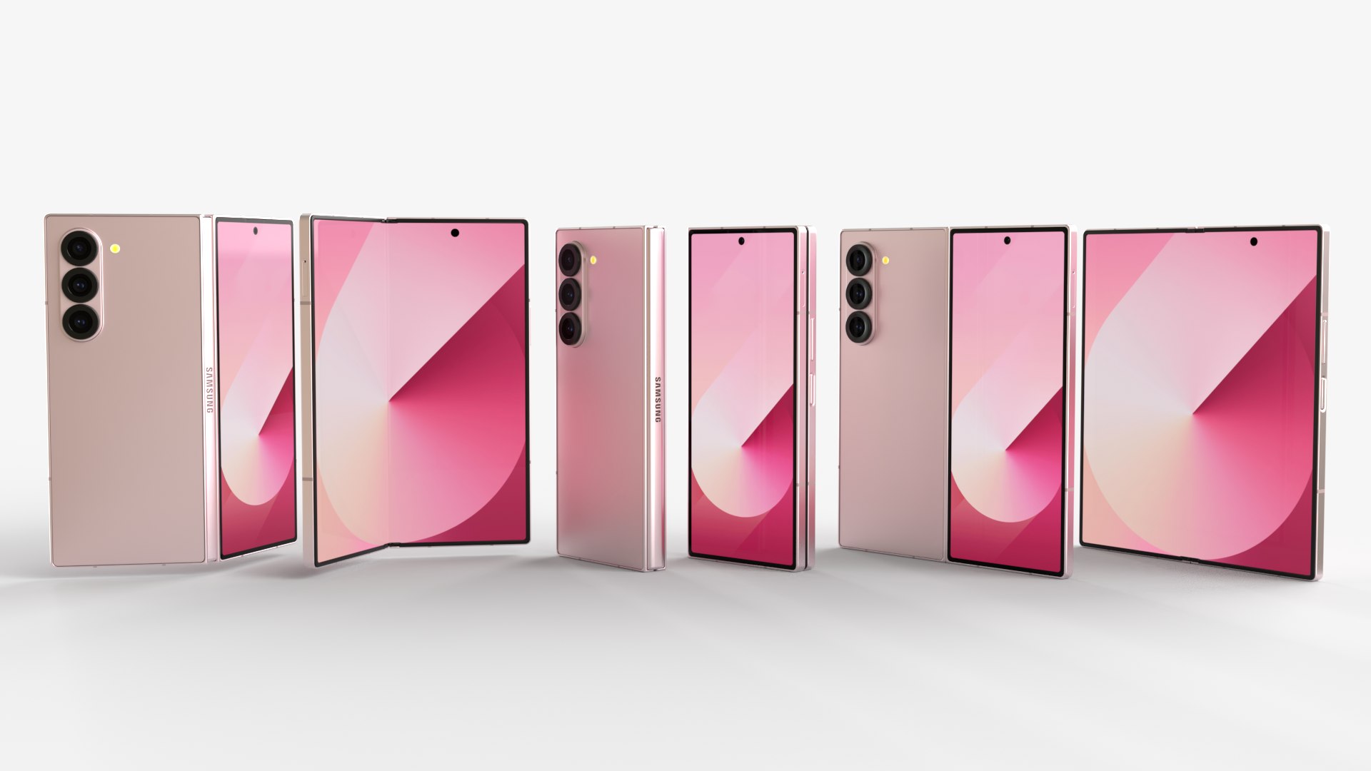 3D Model Samsung Galaxy Z Fold 6 Pink With Pencil - TurboSquid 2254598