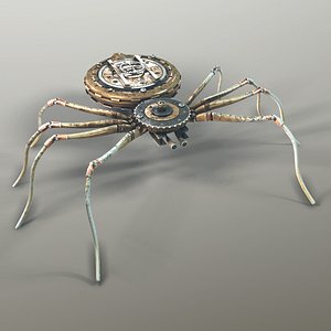 3D ready steampunk spider robot