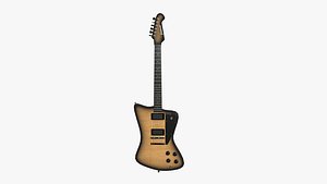 3D Electric Guitar G10 Wood Black - Music Instrument Design