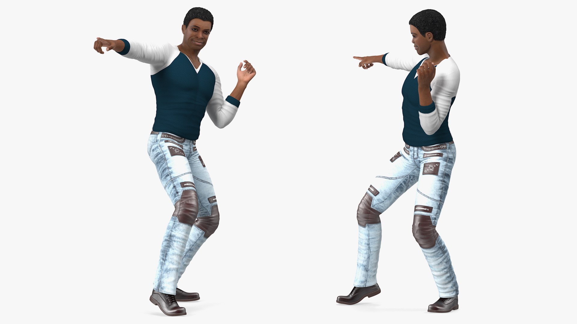 Light Skin City Style Man 3D model preview