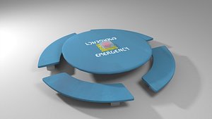 Among Us - Emergency Table Low-poly 3D