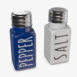 3D Salt and Pepper Shakers model