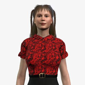Cute Girl Character Game Ready Model