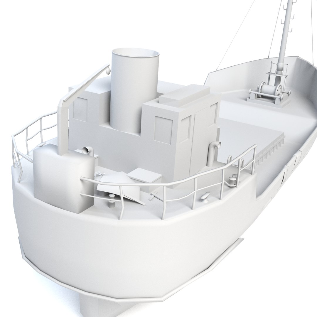3d Old Rusty Cargo Ship