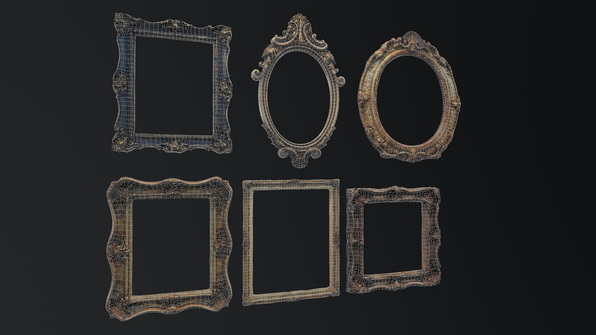 3D 6 Victorian Antique Picture Frames https://p.turbosquid.com/ts-thumb/0y/igxLZm/ja/framecollection_maincamera_001/jpg/1791809068/1920x1080/fit_q87/c13c229a147339bd7d3be21ca6063606a1aa37a8/framecollection_maincamera_001.jpg