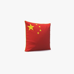 3D China Flag Pillow