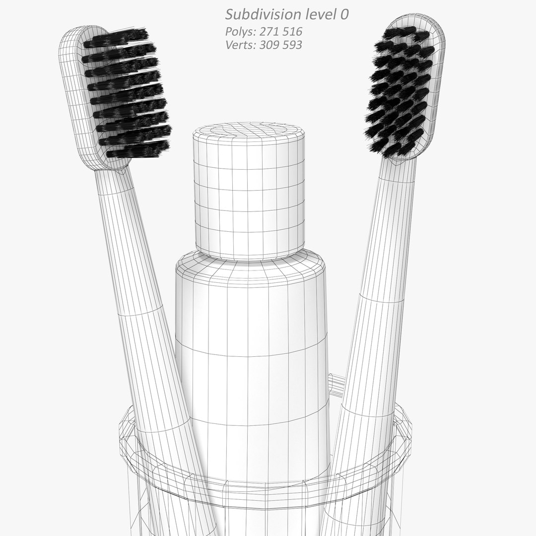3D Toothbrush Holder Model - TurboSquid 2167995