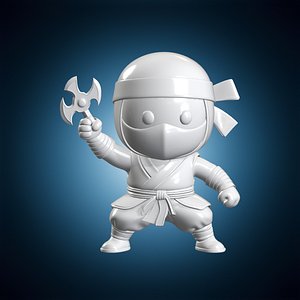Ninja Chibi 3D Print Model 3D model