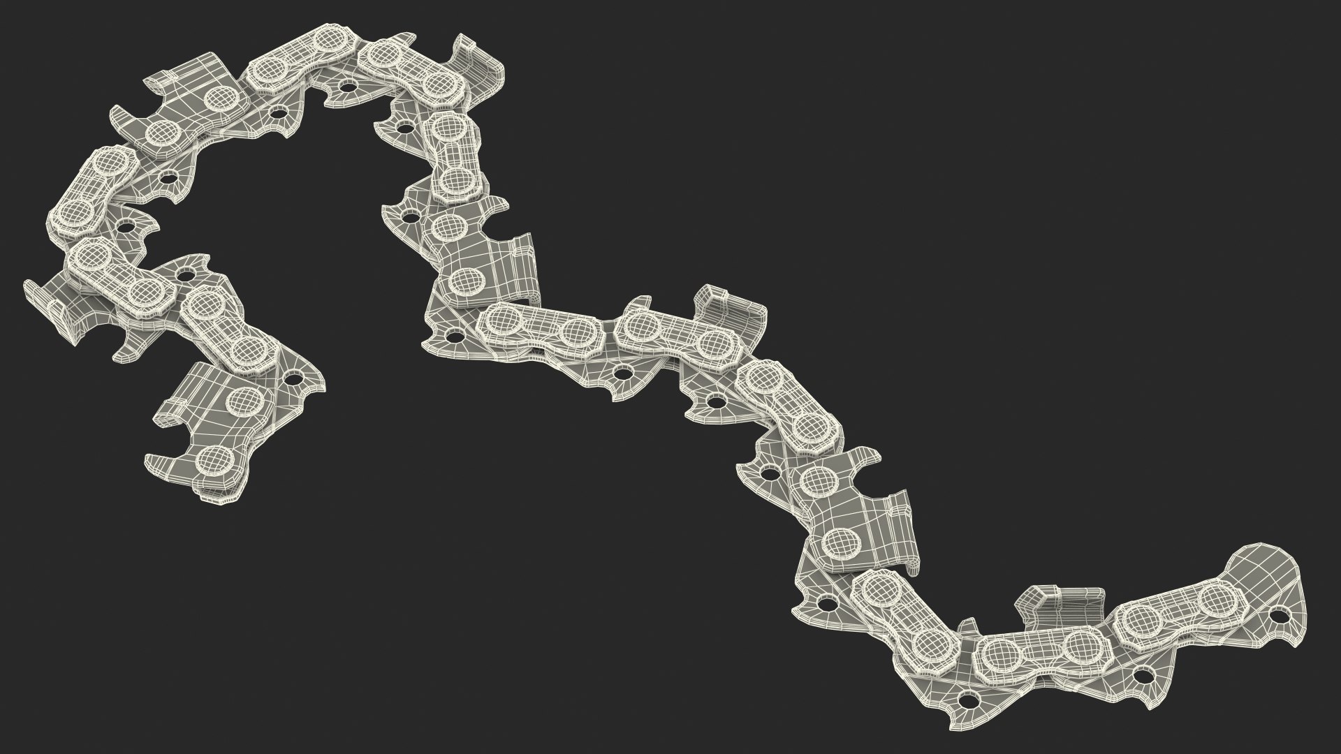 Segment Steel Chain For Chainsaw 3D Model - TurboSquid 1883203