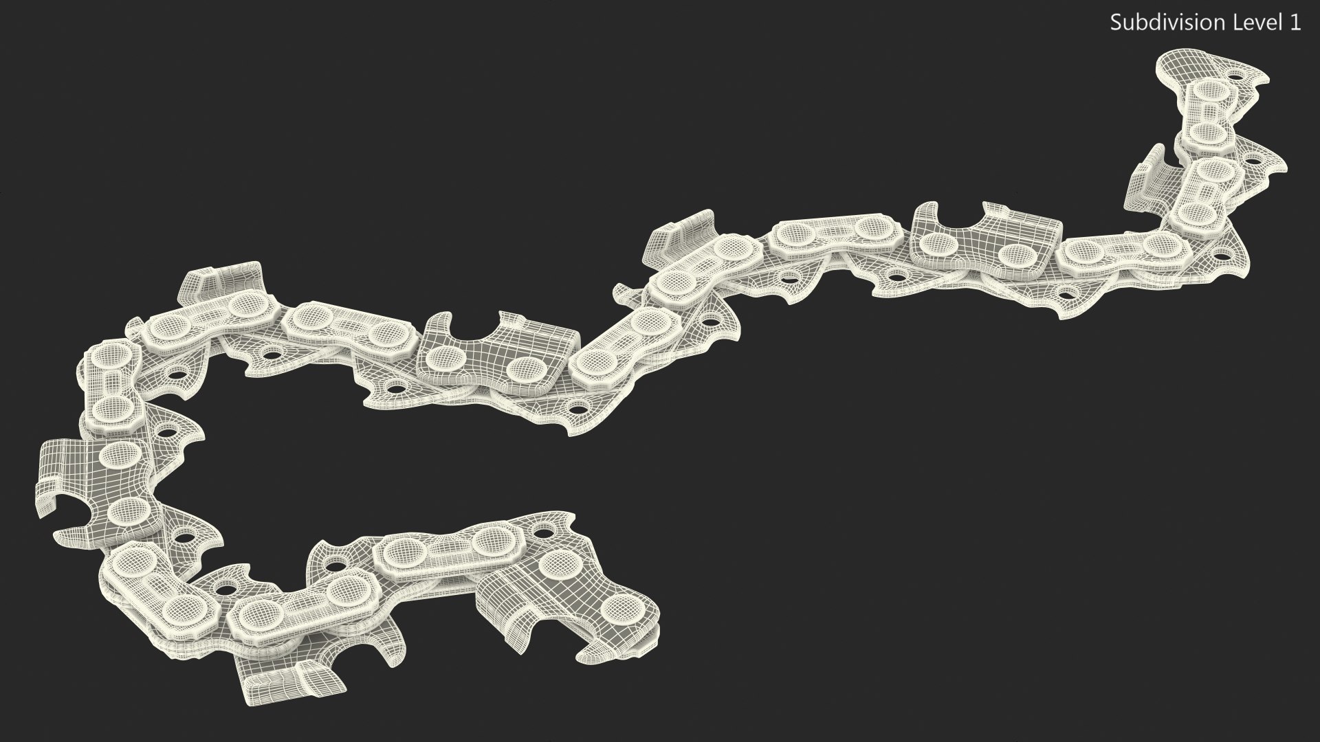 Segment Steel Chain For Chainsaw 3D Model - TurboSquid 1883203