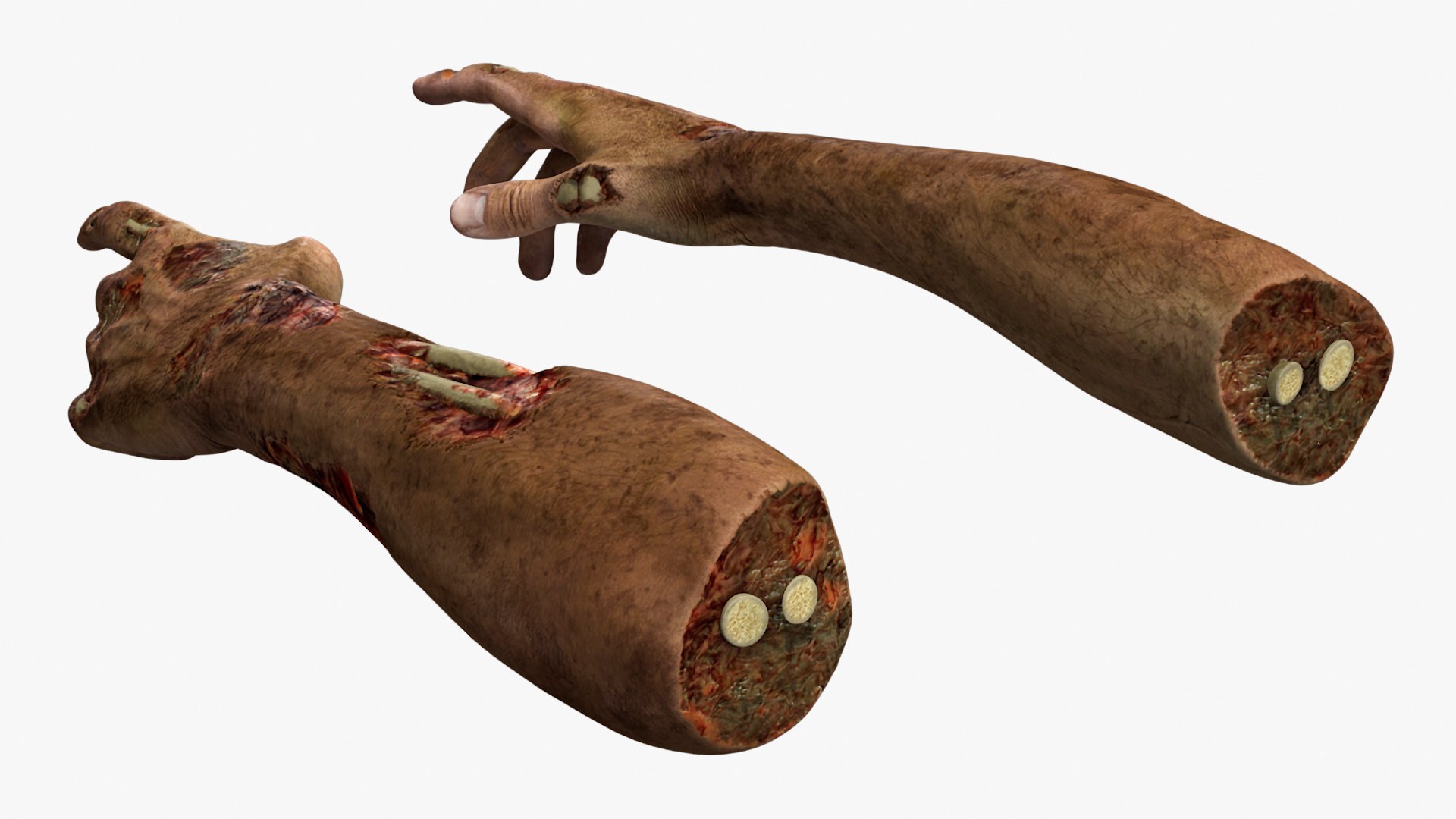 Zombie Hands Rigged for Cinema 4D 3D model preview