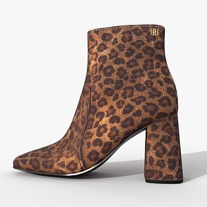Womens Ankle Boots Heel - 3D Model 3D