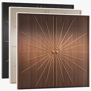 3D Modernist Double Entry Door