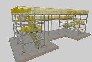 Steel Structure-Tsunami Evacuation Tower-Type-2 3D model