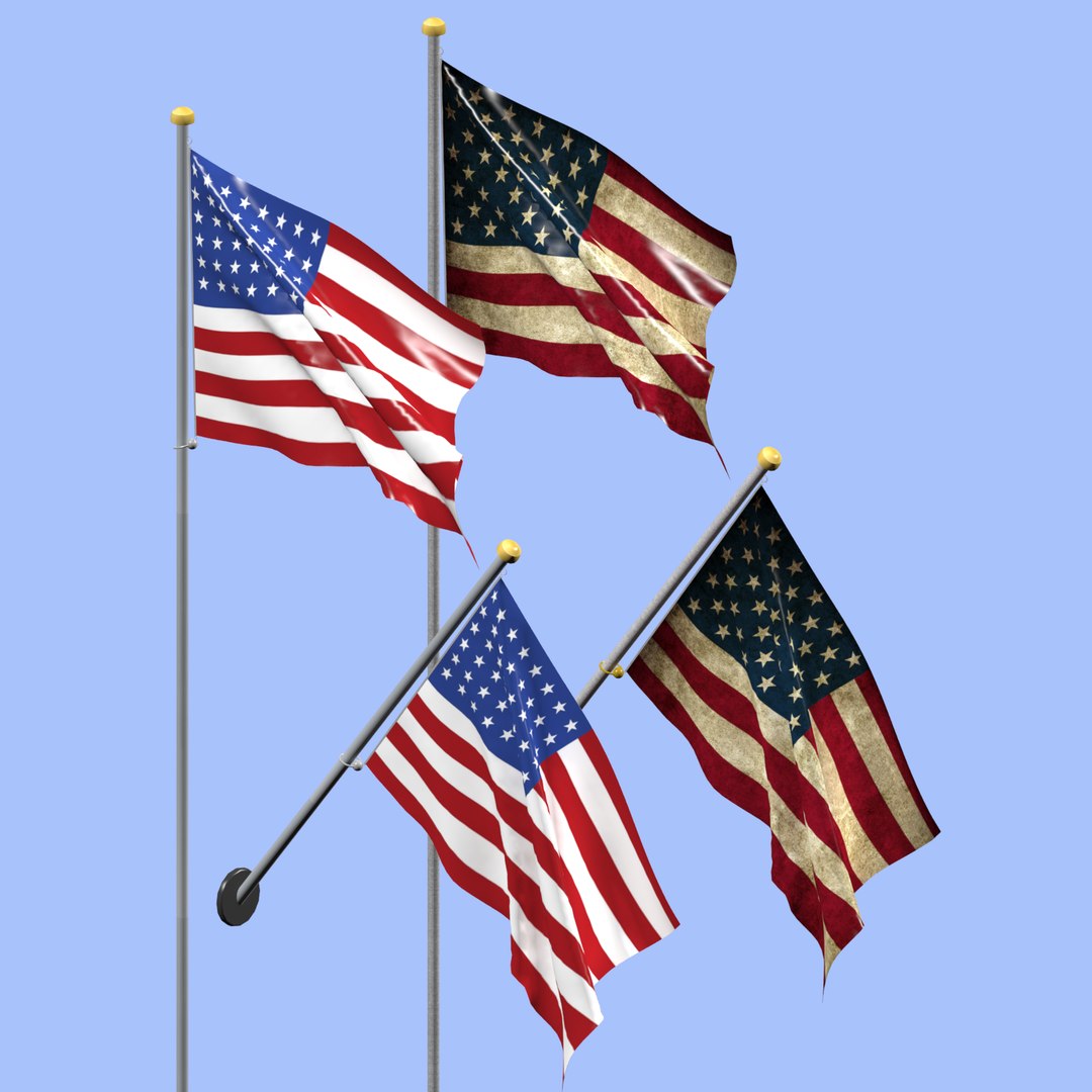 3D Usa Flag Model - TurboSquid 1166230