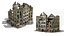 3d ruined building damaged collections model