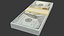 Pila de billetes de cien dólares Low Poly V1