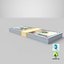 Pila de billetes de cien dólares Low Poly V1