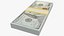 Pila de billetes de cien dólares Low Poly V1