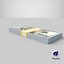 Pila de billetes de cien dólares Low Poly V1