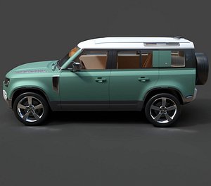 3D model Land Rover Defender 110 L663 - Hyper-Detailed Cinematic 3D Asset