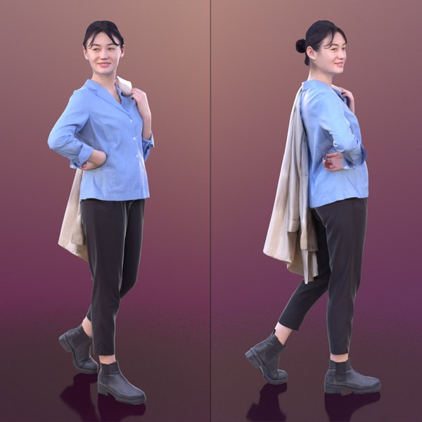 3D woman young posing model