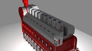 3d ship machine gemi ana model