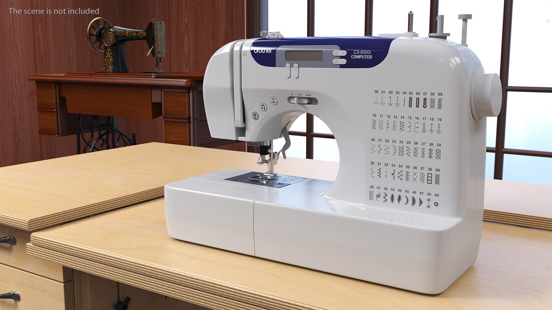 3D Brother CS6000i Sewing Machine Model - TurboSquid 2191781