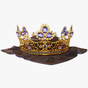 3D antique crown