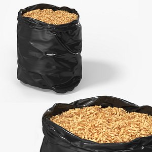 3D Wood Shavings in Plastic Bag Natural