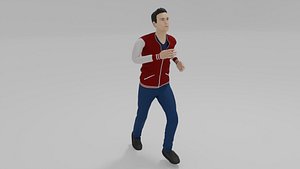 Varsity Man Run Animation