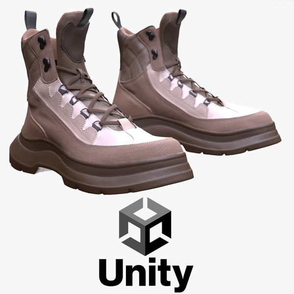 3D model Boots 2 - Male Female - Rigged Humanoid Skeleton