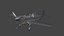 Modèle 3D d'un avion de chasse War Hawk moyen, entièrement équipé, animation de jeu, topologie prête et propre