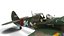 Modèle 3D d'un avion de chasse War Hawk moyen, entièrement équipé, animation de jeu, topologie prête et propre