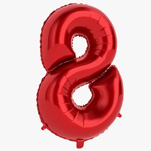 3D foil balloon digit