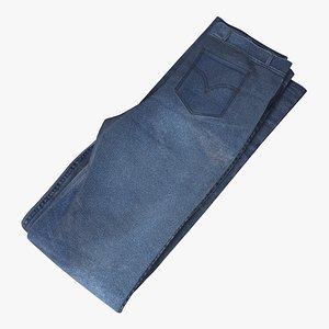 folded jeans 3d model