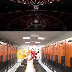 Ufc Arena  and Locker Room 3D