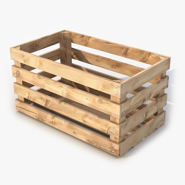 Wooden Fruit Crate 3D Model 3D