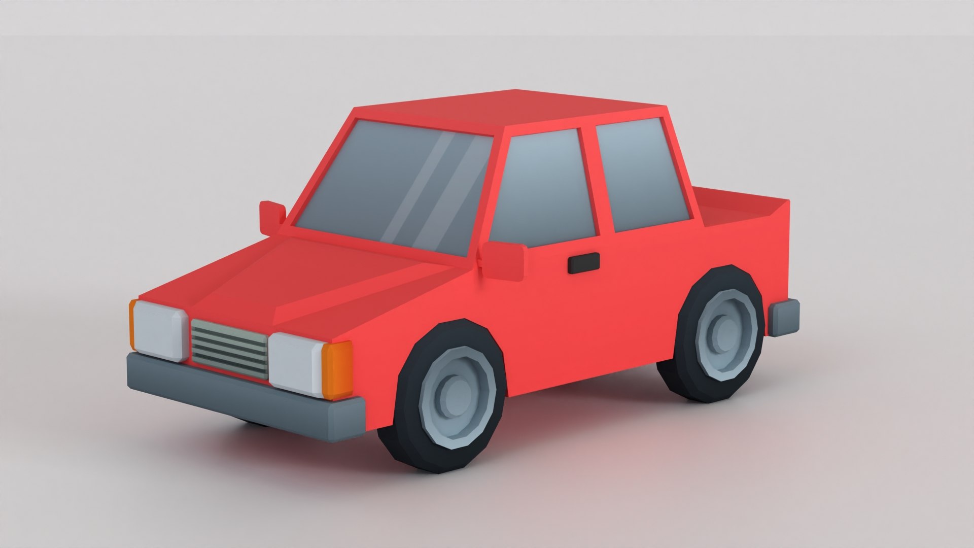3D Cartoon Low Poly Car 02 - Sedan - TurboSquid 2239232