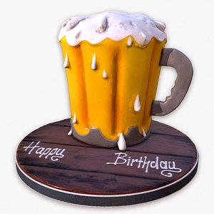 Beer Mug Cake 3D