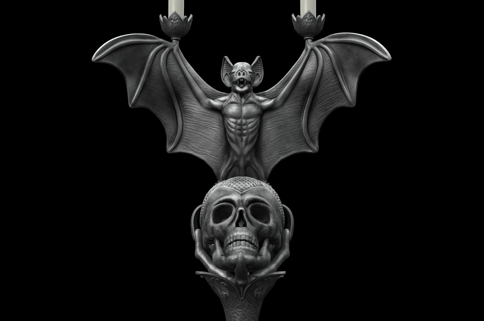 3D Gothic Candlestick - TurboSquid 1479671