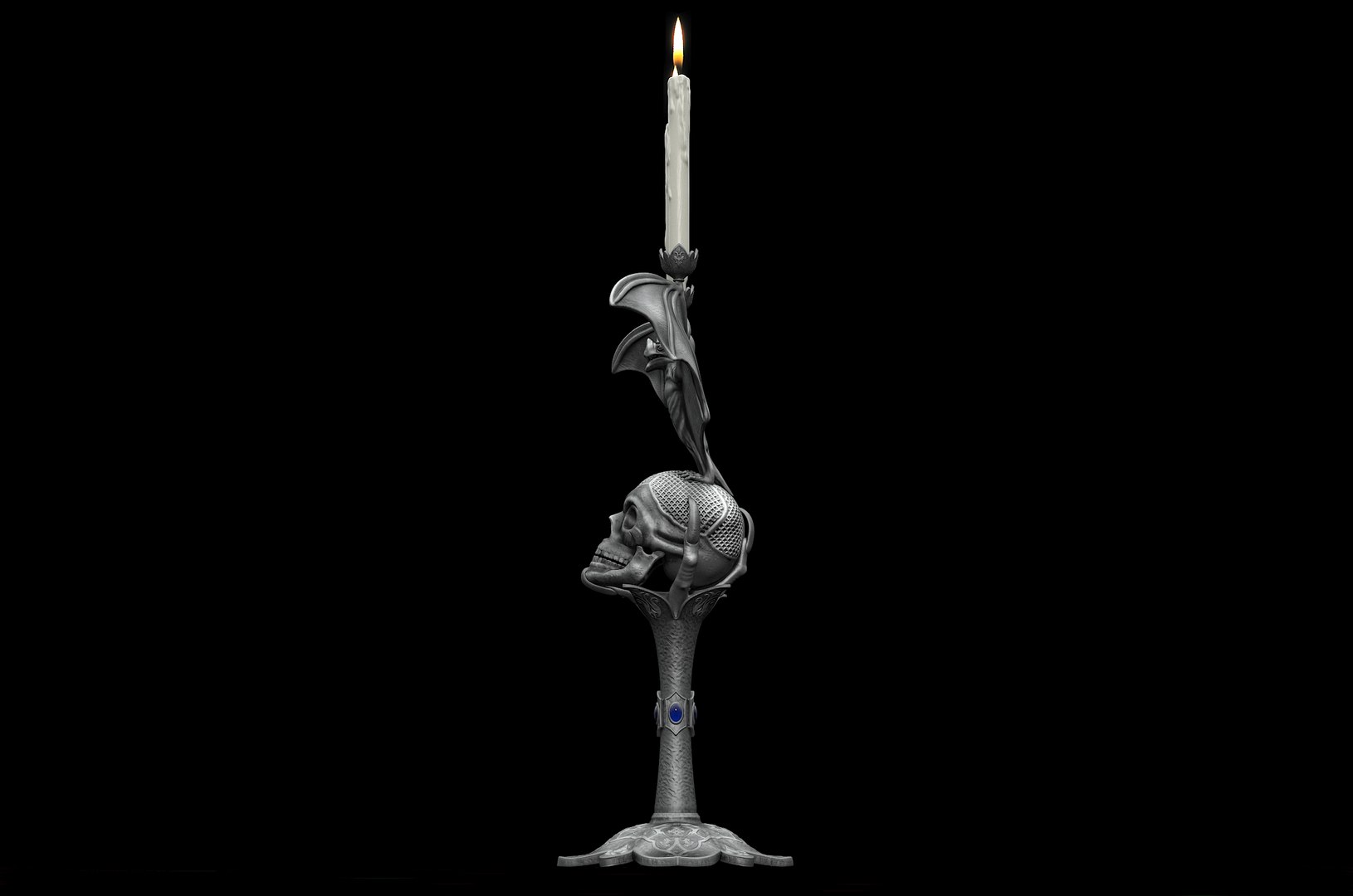 3D Gothic Candlestick - TurboSquid 1479671