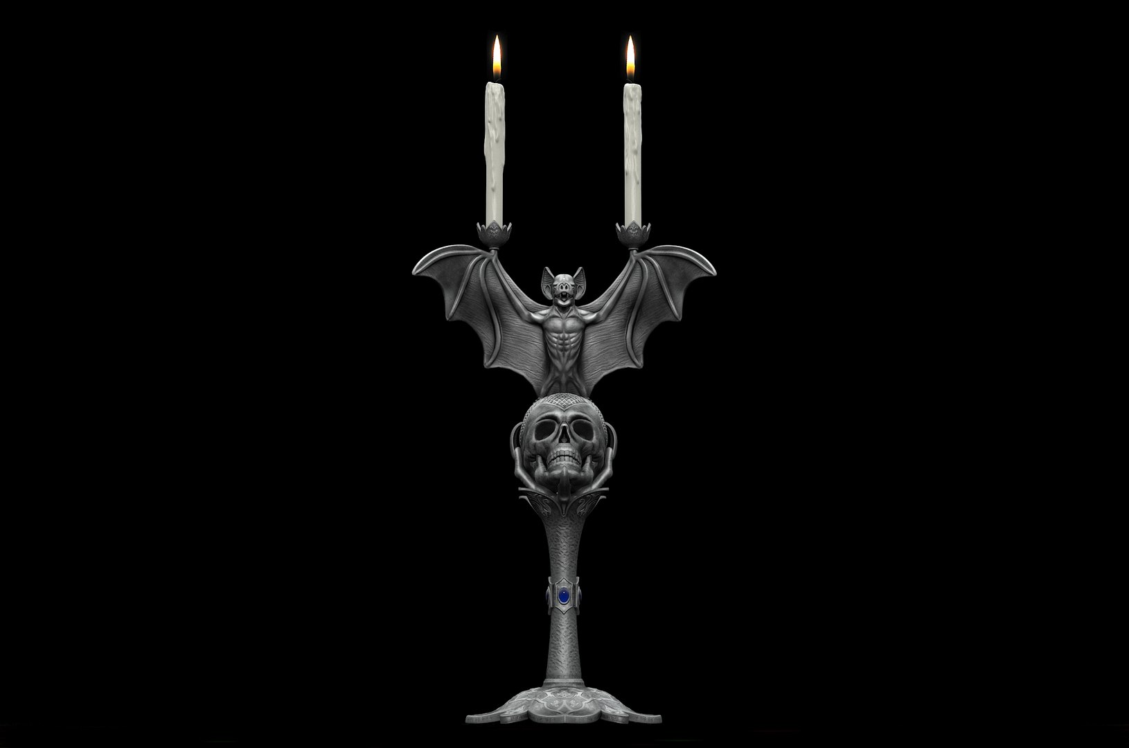 3D Gothic Candlestick - TurboSquid 1479671
