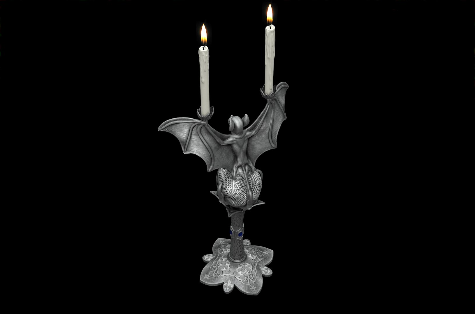 3D Gothic Candlestick - TurboSquid 1479671