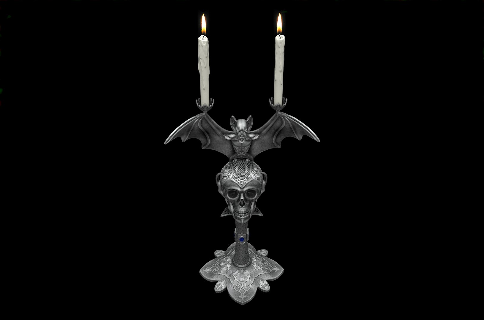 3D Gothic Candlestick - TurboSquid 1479671