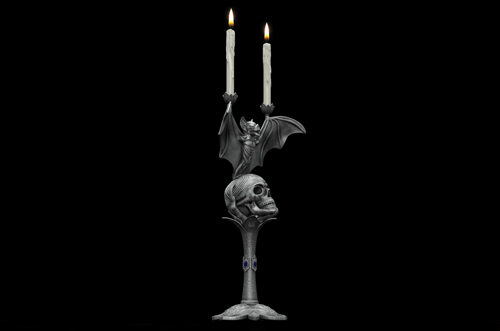 3D Gothic Candlestick - TurboSquid 1479671