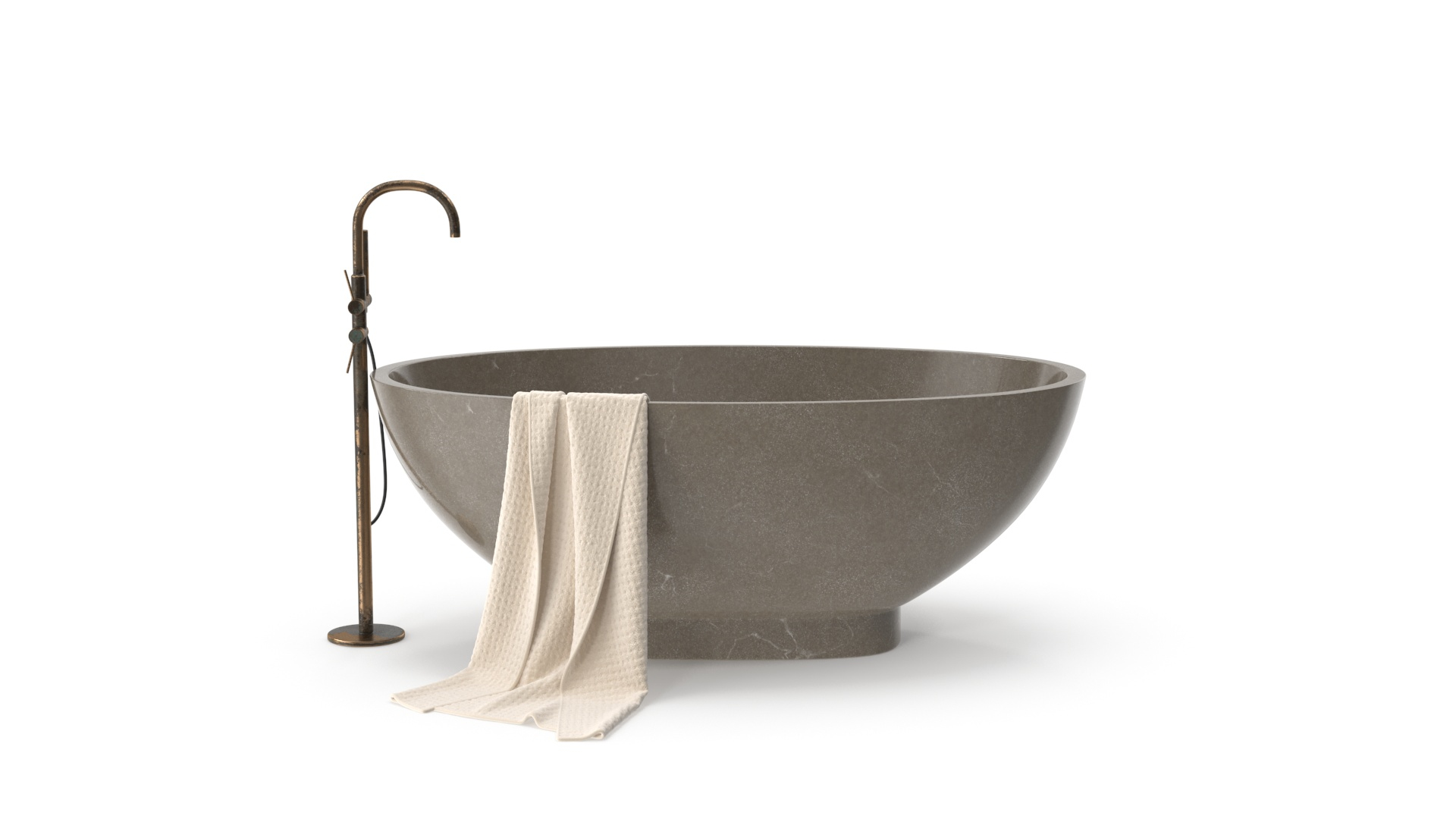 Buthtub With Standing Mixer Faucet 3D Model - TurboSquid 2063239