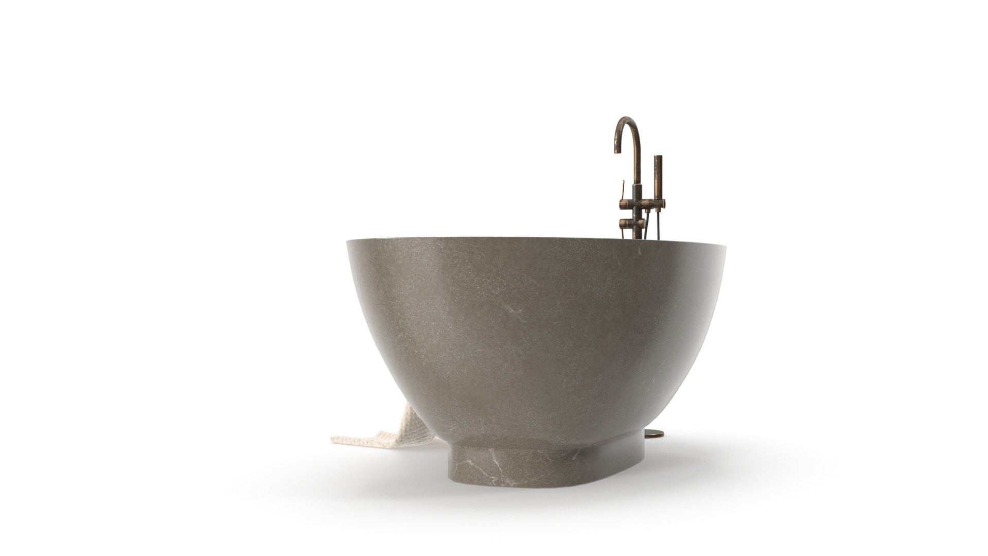 Buthtub With Standing Mixer Faucet 3D Model - TurboSquid 2063239